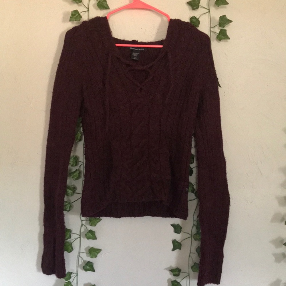 Abercrombie & Fitch Knit Hooded Sweater